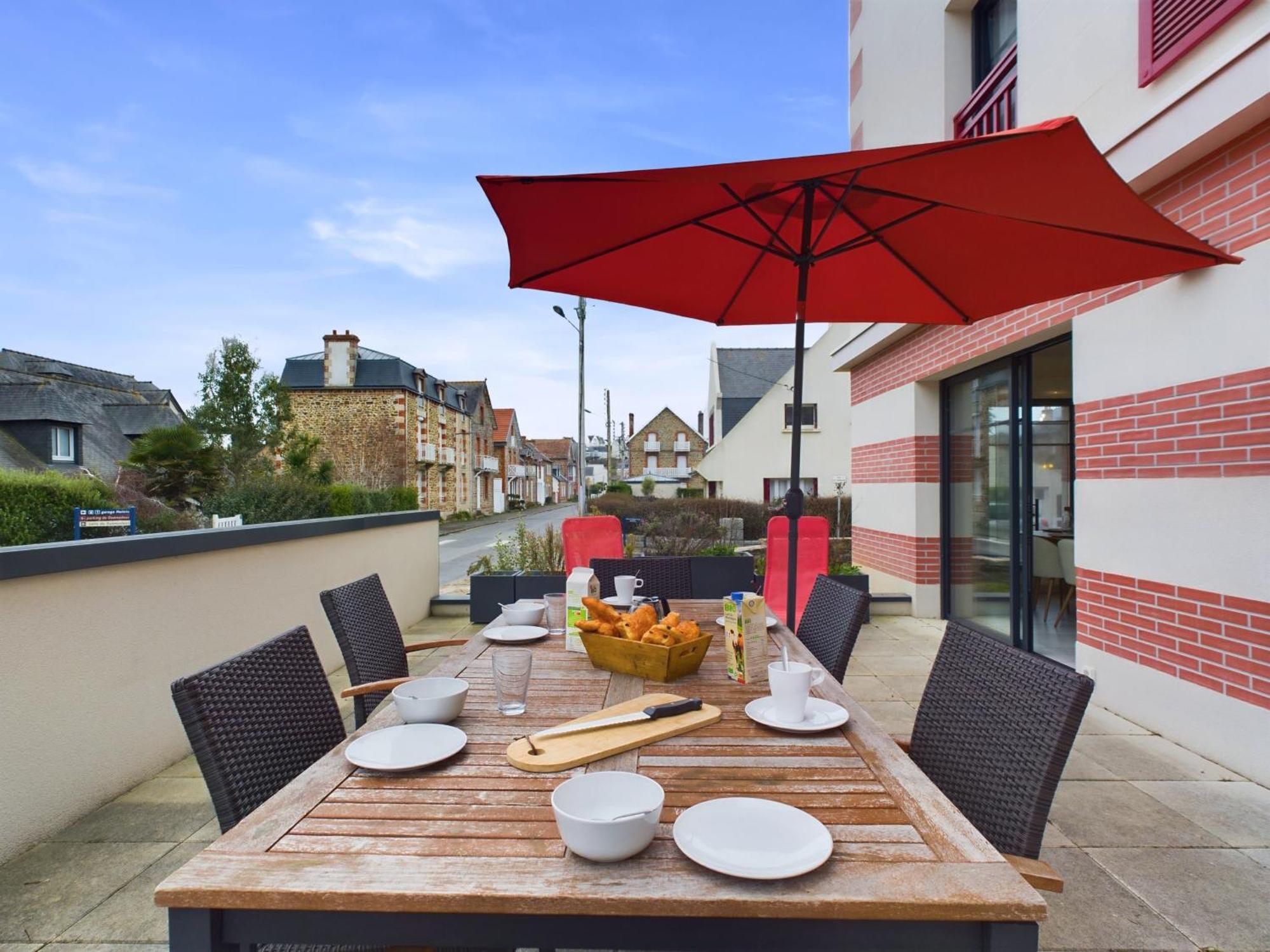 Bel appartement avec grande terrasse Pleneuf-Val-Andre Extérieur photo